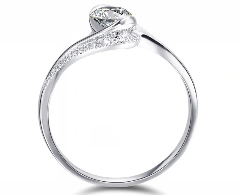 Женское Обручальное кольцо из серебра 925 пробы с муассанитом карата | Украшения и