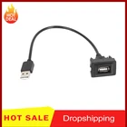USB-порт для монтажа на панель для Toyota, токовый выход, usb-разъем для приборной панели, Скрытое крепление, 2.0 портов, Удлинительный кабель для панели, адаптер