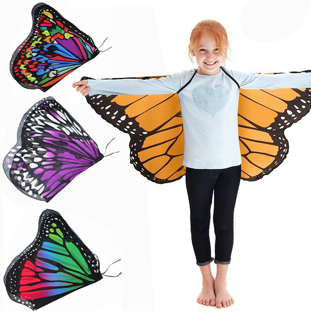 Сказочный карнавальный костюм принцессы бабочка крыло шаль накидка палантин
