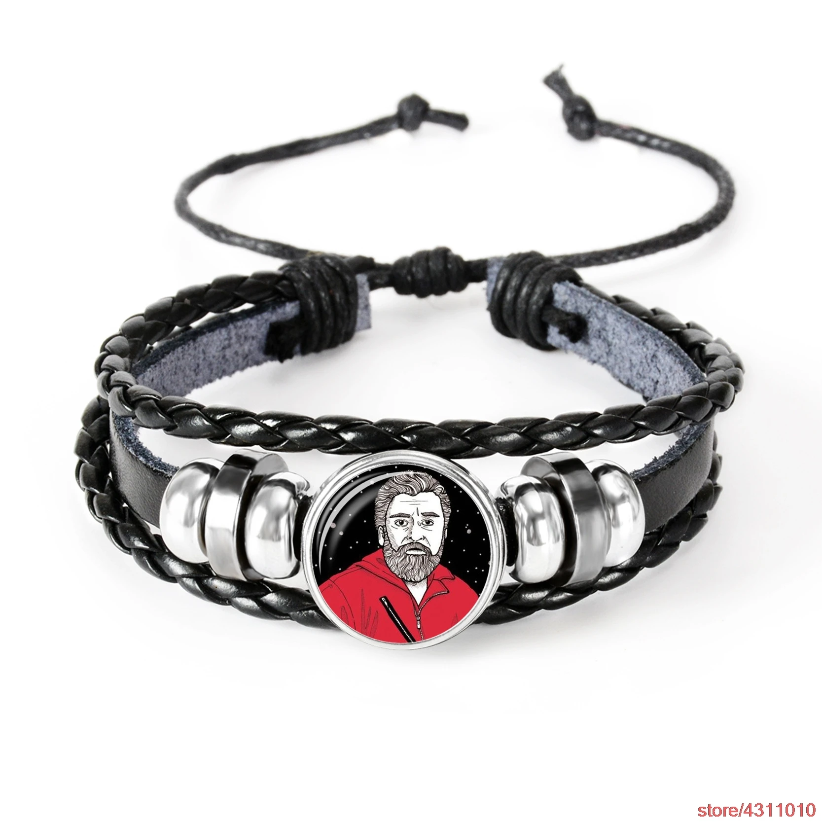 Мужской и женский браслет на Хэллоуин металлический из стекла кожи Ювелирное