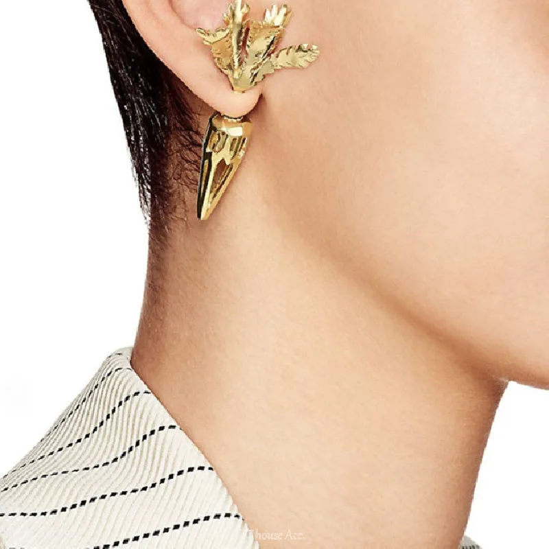 3D tridimensional earrings for women gold carrot Hollow cool stuff earrings banana pineapple funny creative 2020