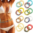 2 шт.компл. новая богемная цепочка с разноцветными бусинами ручной работы для браслет на талию простая цепь бикини цепочка для живота для женщин Пляжная бижутерия