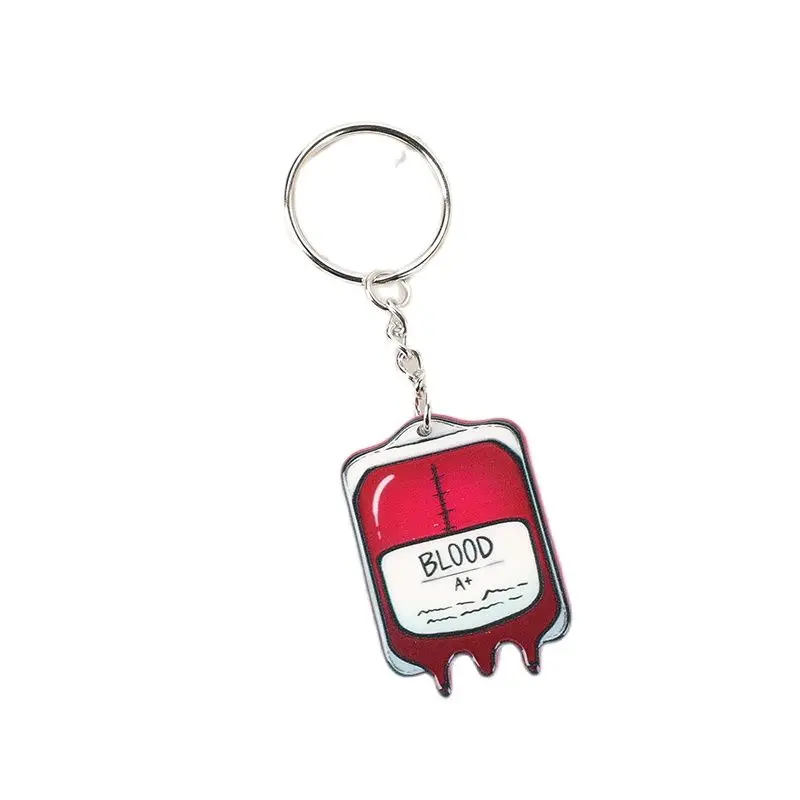 1 Stück Halloween Schlüssel bund Punk Acryl Autos piegel Schlüssel ring Handtasche Schmuck Charms – Detail 10