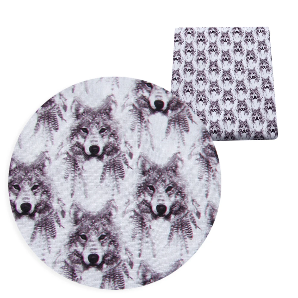 Аксессуары David 50*145 см лошадь волк печатная полиэфирная хлопчатобумажная ткань