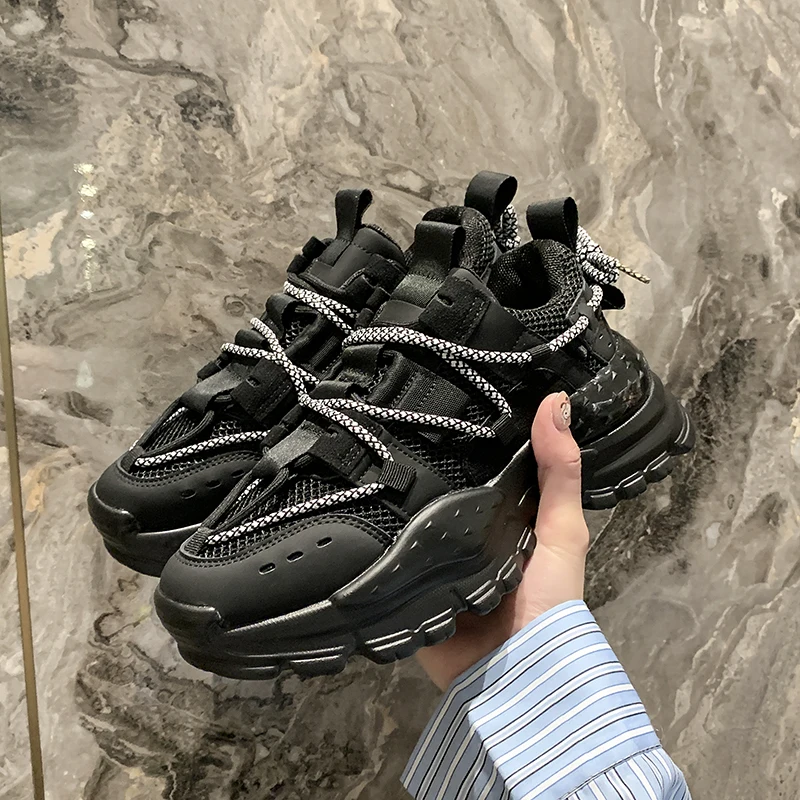 

2021 Women's Breathable Comfortable Running Shoes Thick-soled Increased Women's Shoes Casual Sports Shoes