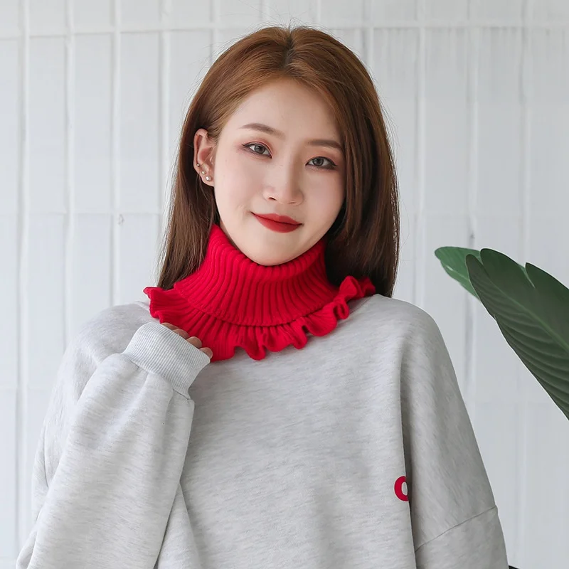 Плотный Универсальный воротник с высокой горловиной однотонный