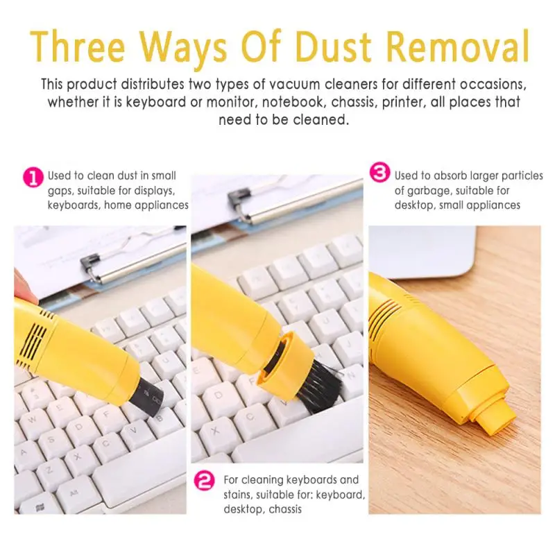 

Mini Keyboard Vacuum Cleaner Dust Cleaning Kit USB Portable Handheld Multifunction Brush Removed For Laptop Desktop PC Computer