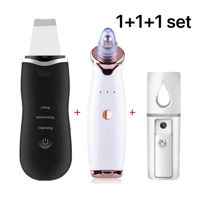

Ultrasonic Face Skin Scrubber Facial Peeling Cleansing Vacuum Acne Blackhead Remover Deep Cleansing Pore Cleaner Nano Sparyer