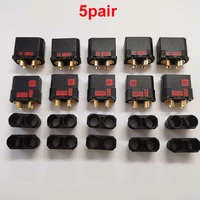 5pairs heavy duty anti spark battery connector gold plated large power plug male female w sheath housing for rc car model drone