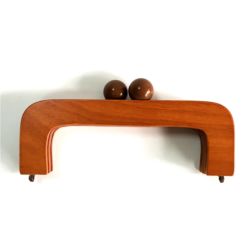 

20cm Resin Big Round Clasp Magnets Inside Solid Wood Material Wallet Obag Screws Hardware Diy Wooden Purse Frame Bag Hanger