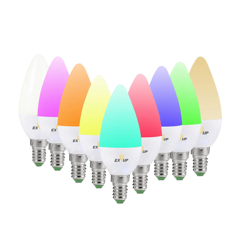 Умная WiFi Светодиодная лампа RGBColor Changing совместима с Amazon Alexa и Google Home Assistant E14 2 28 |