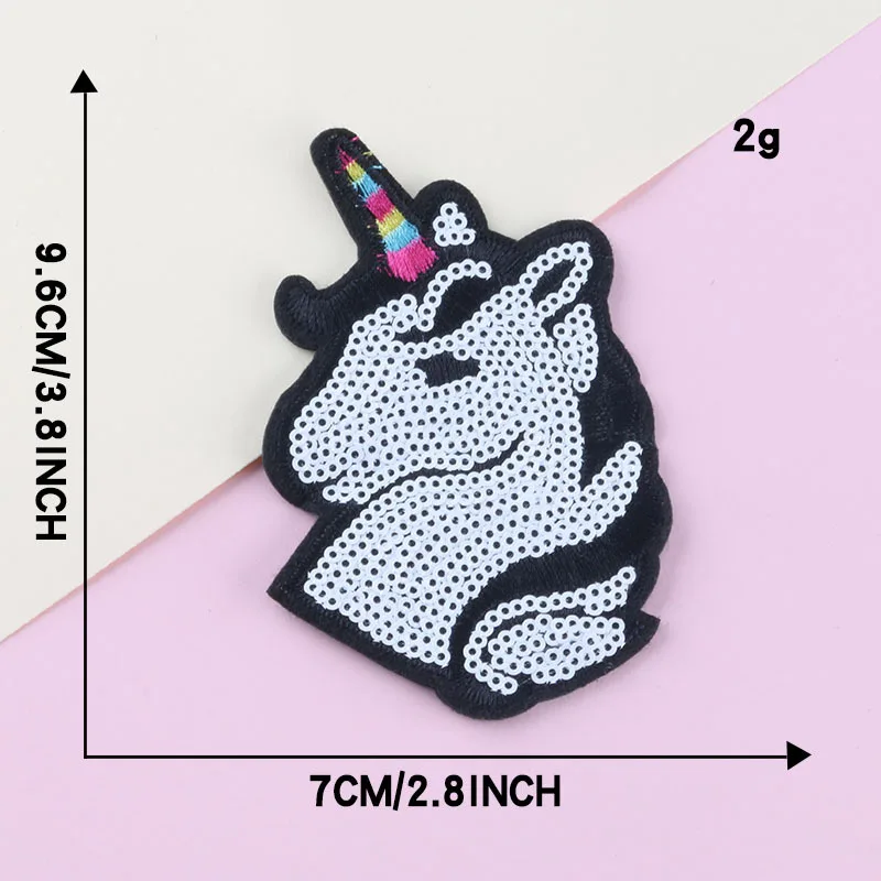 

Embroidered Pet Beads Embroidered Badge Cartoon Animal Sequin Cloth Stickers Clothing Accessories Parches Iron on Patches