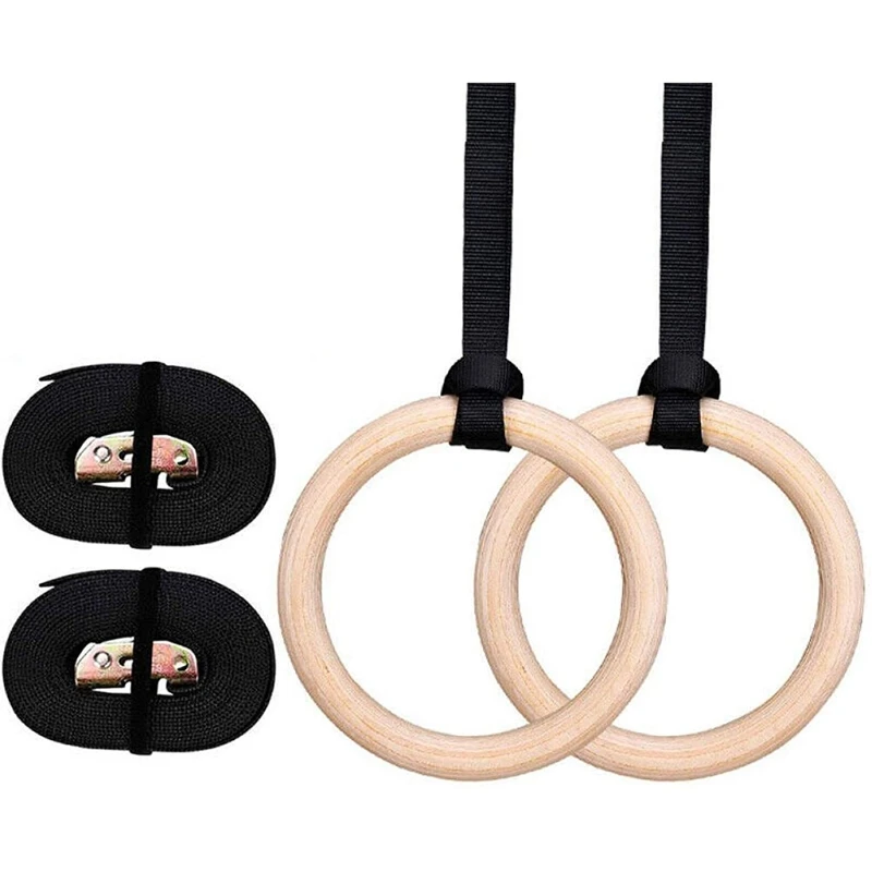 

K1MB Wood Gym Rings, Wooden Gymnastic Rings, Fitness Rings, Exercise Rings, Gym Ring, Gymnast Rings, Gymnastics Rings