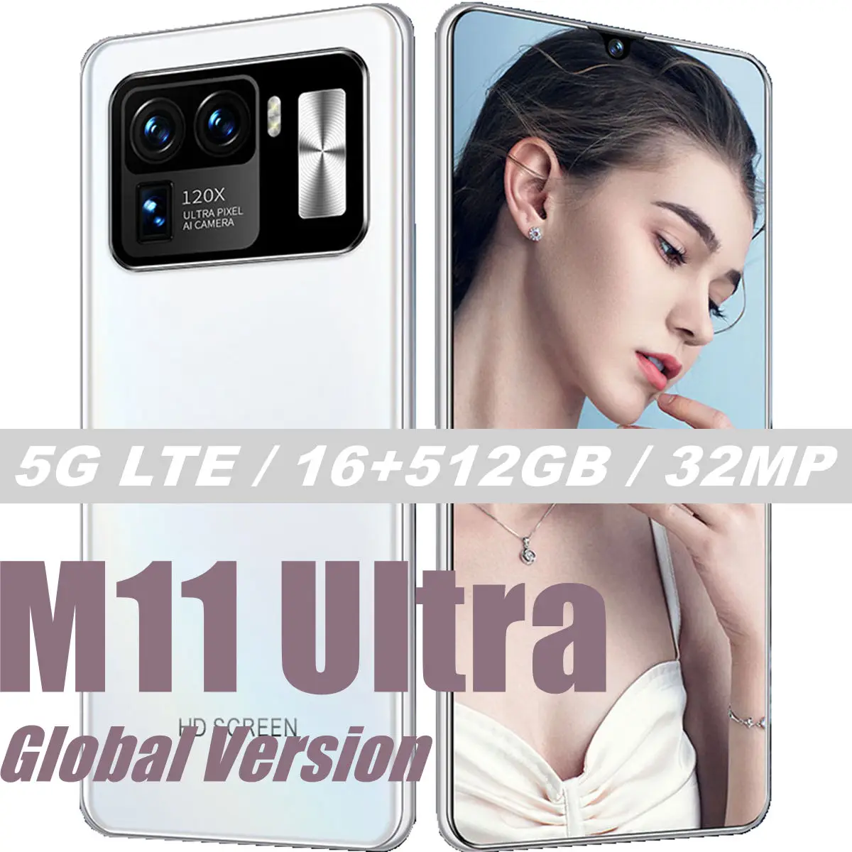

Global XIAOM11 Ultra 16GB 512GB 6.7'' Android 11 Cellphone 32MP Camera 4G 5G LTE Mobile Phone Dual SIM Card 6800mAh Smartphone