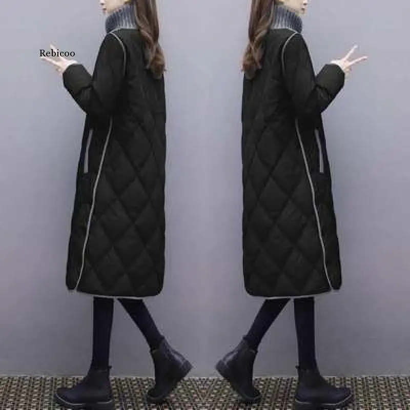

Fashion Women Winter Long Padded Clothing Female Down Cotton Jacket Slim Parkas Ladies Coats Plus Size 4Xl Coat