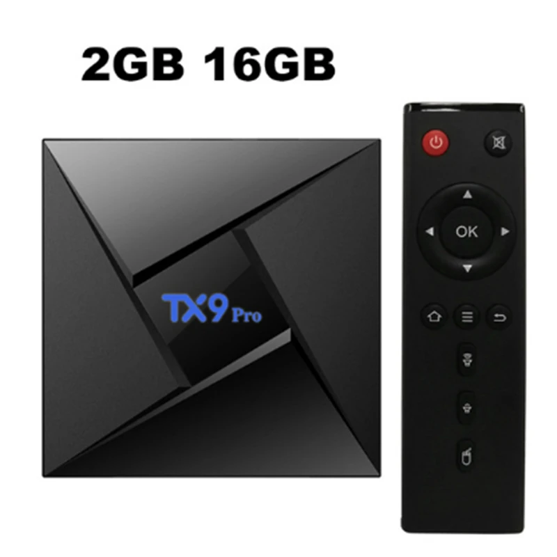 TX9 Pro Android 7.1 Smart TV Box S912 Octa Core 2.4G WiFi 2GB 16G 4K HD Set Top Boxes No App Include EU Plug | Электроника