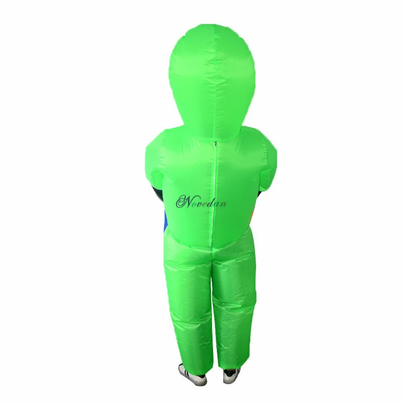 

Green Alien Carrying Human Adult Inflatable Costume Alien Mascot Costume Anime Cosplay Riding Suit Man Women Halloween Costume