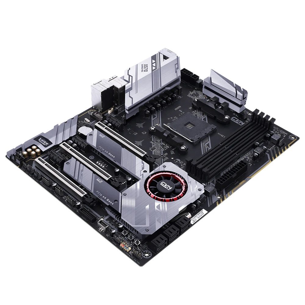 Цветная материнская плата CVN X570 GAMING PRO V14 мультизащита процессор AMD AM4 Ryzen 2000 и 3000 |