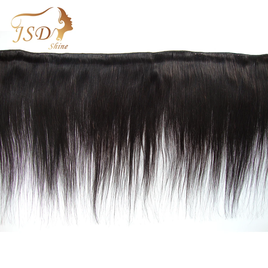 Прямые волосы JSDShine пучки с застежкой человеческие без повреждения кутикулы