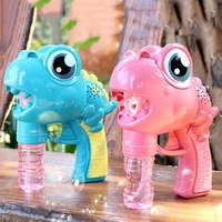 durable bubble machine 30ml bubble liquid cartoon smooth electric big eyed fish bubble machine bathing toy for kids gift