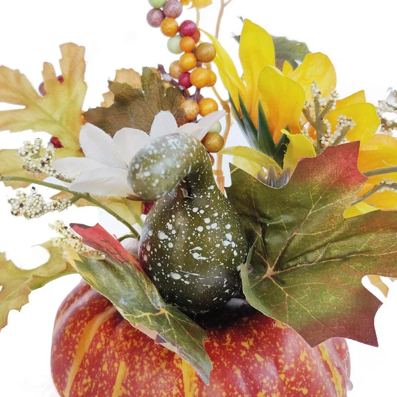 2 шт. набор искусственных тыкв кленовый лист гранат стол домашний декор Дом