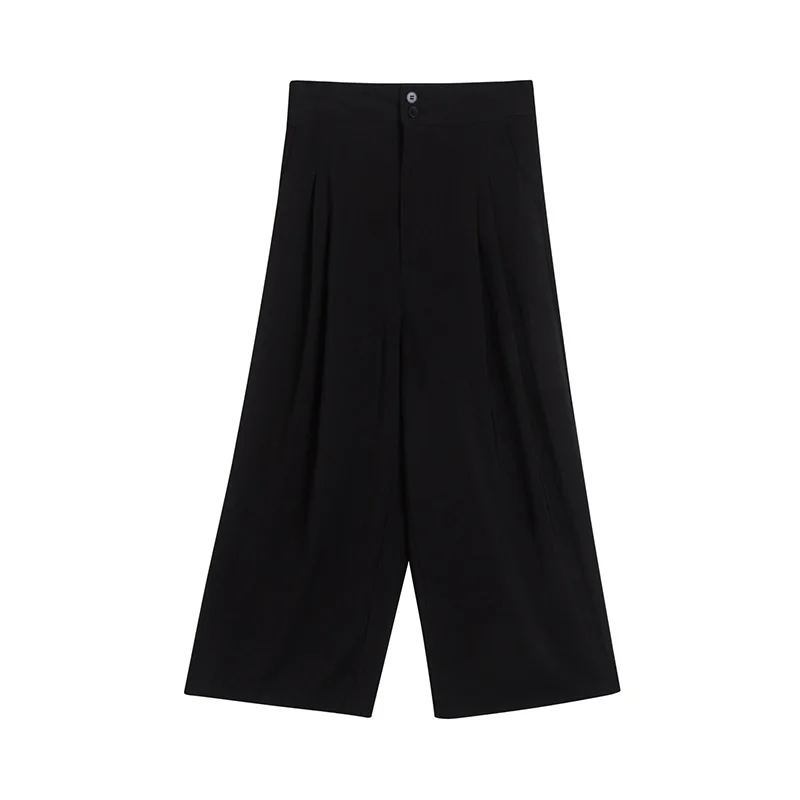 

DEAT 2021 new summer fashion women clothes high waist full length pants loose straight trouers office lady WP68501M