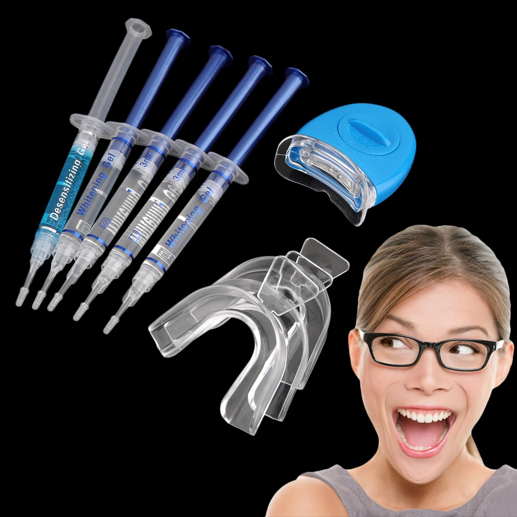 

5 Pieces Professional White Teeth Tooth Whitening Whitener Bleaching Kit Dental Bleaching System Oral Gel Kit Tooth Whitener