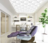 elegant and simple white soft bag ceiling modern designs 3d living room bedroom ceiling wallpaper papel de parede