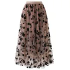 Юбка женская Свободная с принтом, длинная Плиссированная юбка оверсайз с эластичной завышенной талией, # YL10, весна-лето