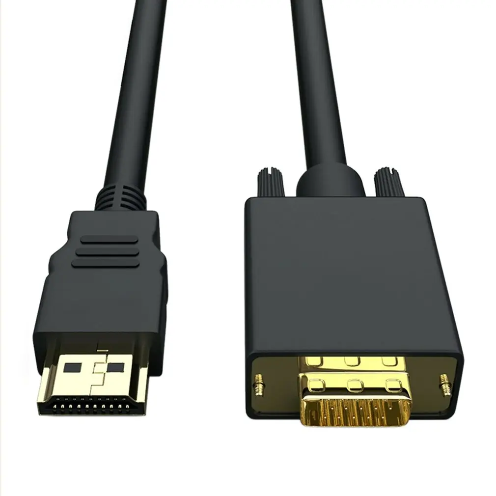HDMI-compatible To VGA Cable Converter Adapter 1.8m For HDTV PC Desktop Monitors Video 1080P 6FT TVs And | Электроника
