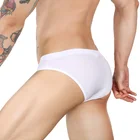 Трусы мужские Бесшовные, ультратонкие пикантное нижнее белье, мягкие дышащие трусы-плавки из вискозы, с заниженной талией