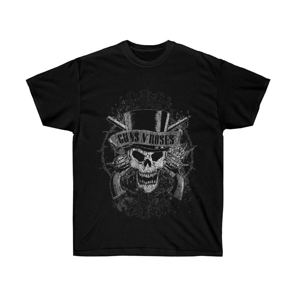 Официальная Мужская футболка Guns N Roses выцветающий череп ретро винтажная Черная Band