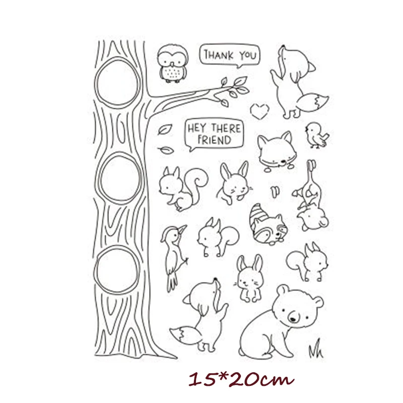 Штамп Panalisacraft с изображением животных лисы деревьев штамп для резки металла