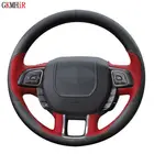 Сшитая вручную мягкая черная натуральная кожа Чехлы рулевого колеса автомобиля для Land Rover Range Rover Evoque 2012-2016