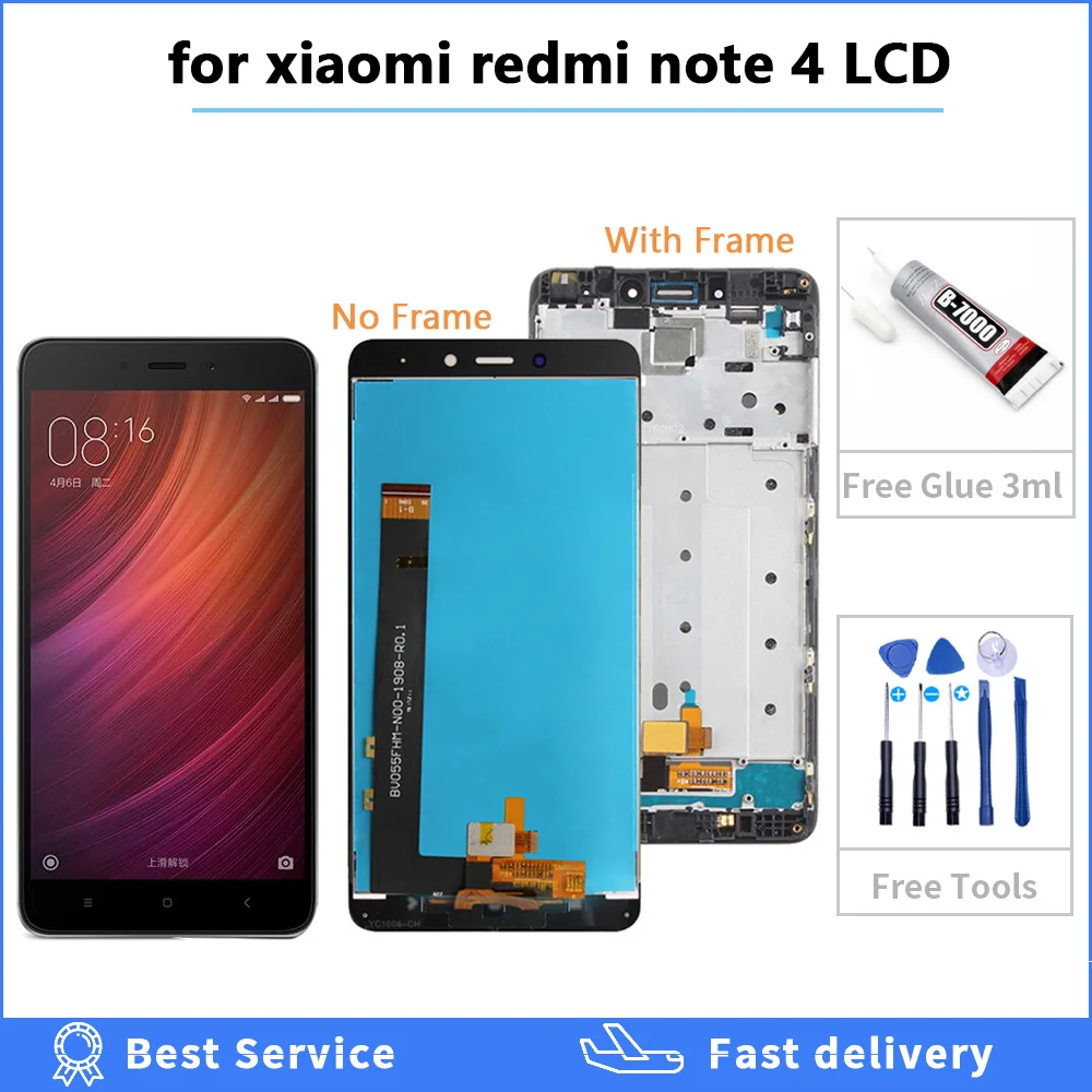 ЖК дисплей для Xiaomi Redmi Note 4 сменный дигитайзер сенсорного экрана MTK Helio X20 десять