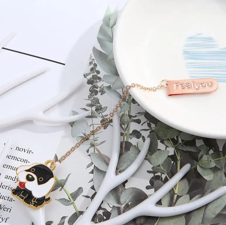 1 шт. каваи животные мишка собака овца белка металлическая подвеска вкладка книга