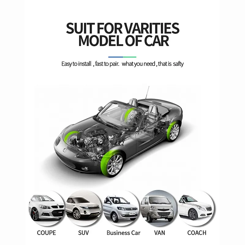 Умная Система мониторинга давления в шинах автомобиля TPMS на солнечной батарее с