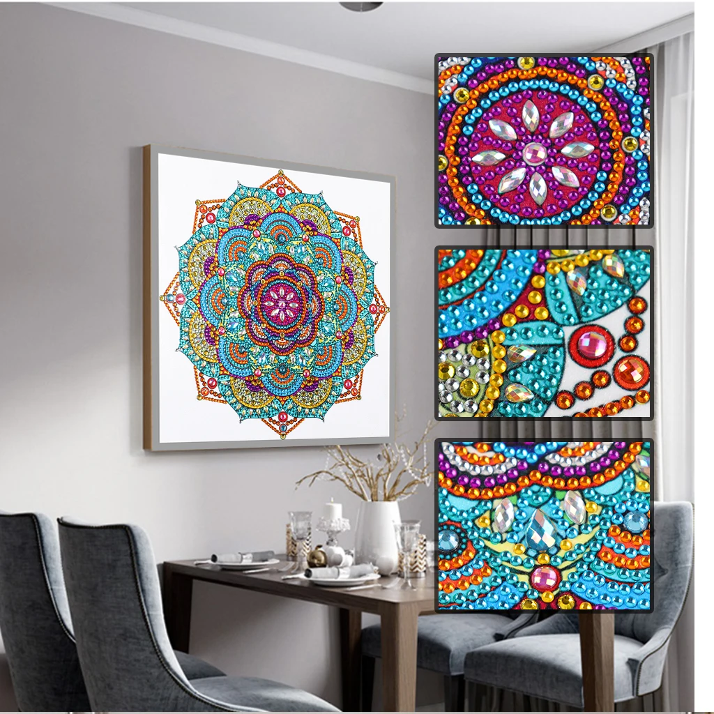 

Алмазная 5D картина «сделай сам», специально обработанная вышивка с цветами, картина Стразы, мандала, домашний подарок