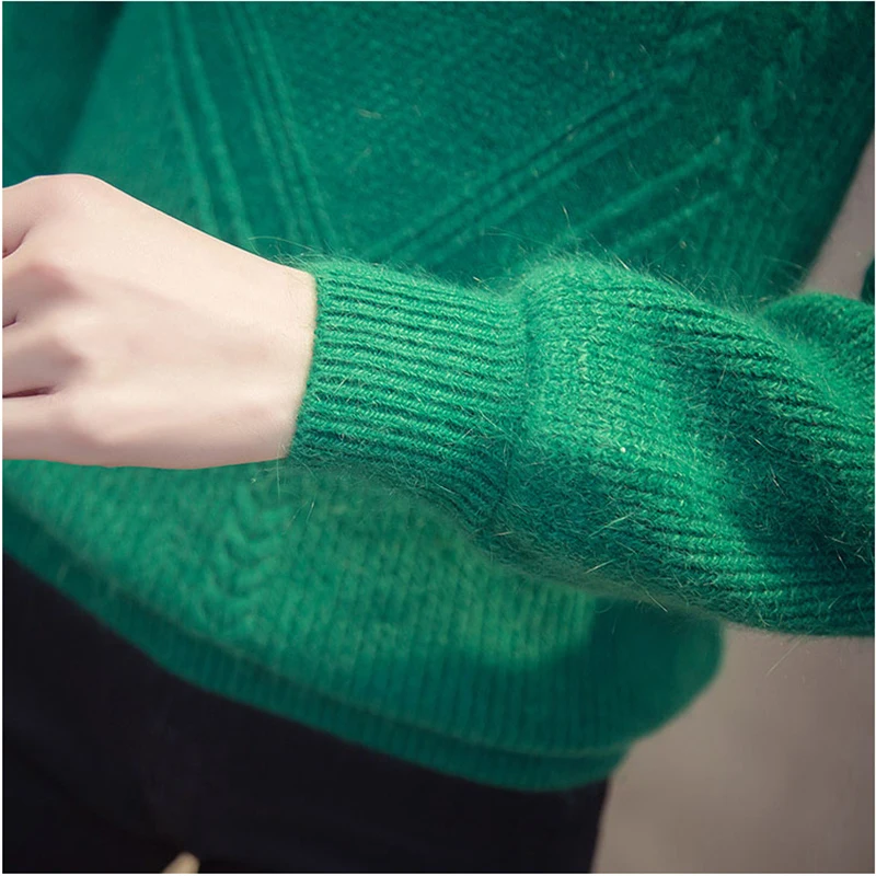 

New Autumn Winter Short Sweaters Women O-neck Long Sleeve Knitted Loose Sweaters Ladies Casual Pullovers Sweaters FP1262