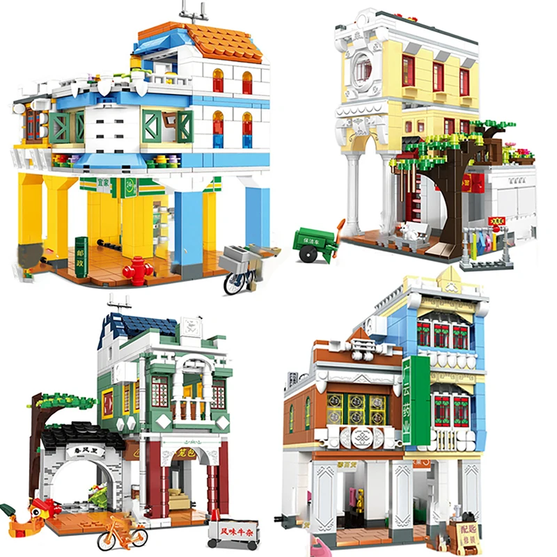 

Городской дом Вилла улица розничный магазин архитектура супермаркет модель строительные блоки DIY Кирпичи Обучающие игрушки эксперт-создат...