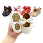 Туфли детские Резиновые Нескользящие, с бантом, на плоской подошве, на возраст 0-18 месяцев