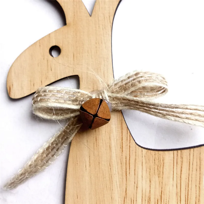2020 рождественские деревянные поделки Рождественский бант украшение лося