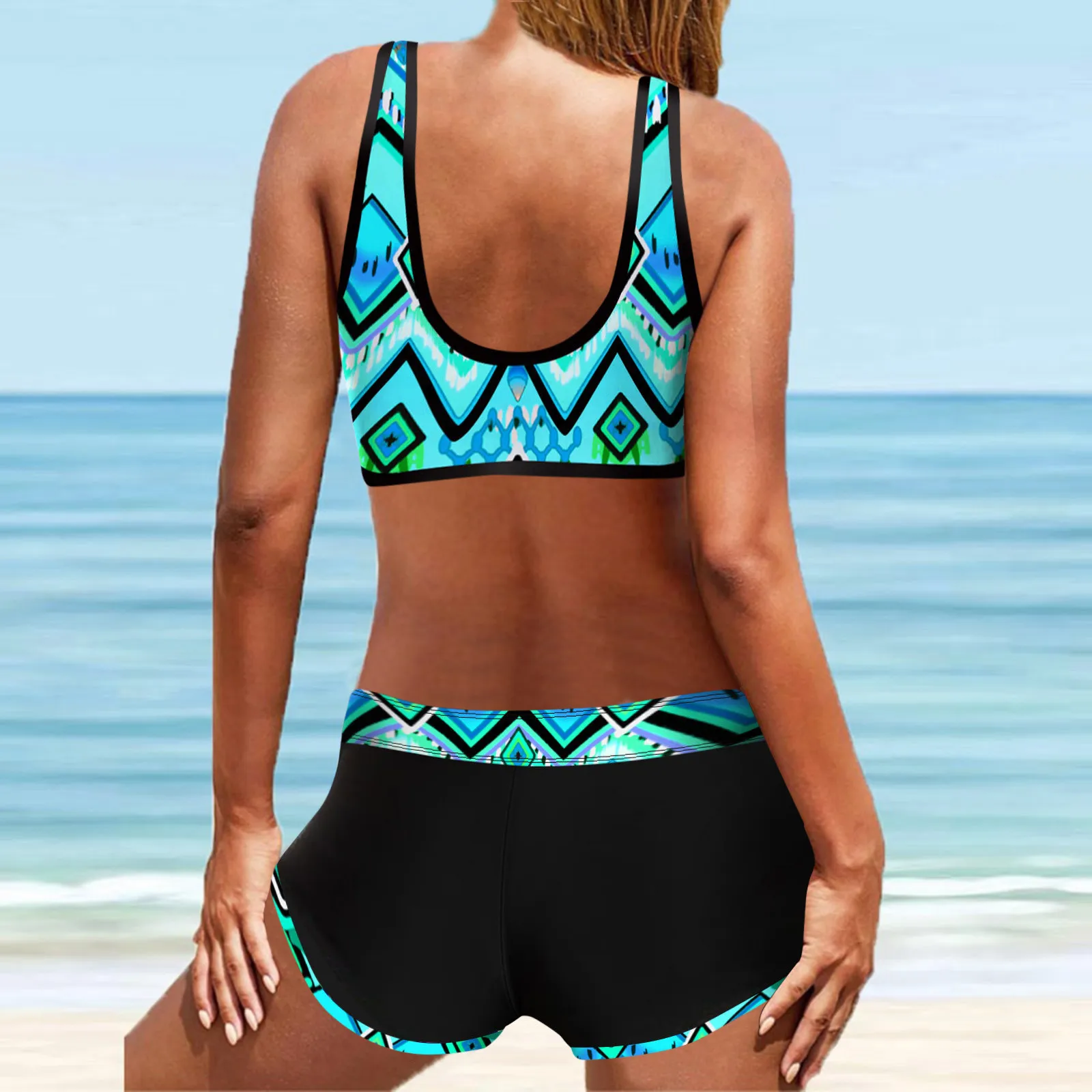 

Plus Size 4xl 5xl Women Bikini Sets Printing Swimsuit Sexy Push Up Two Pieces Swimwear 2021 New Bathing Suits
