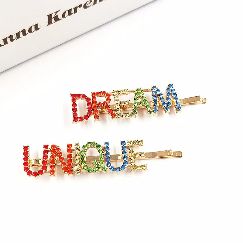 1 шт. Платье для девочек с буквенным принтом заколки волос украшением в виде