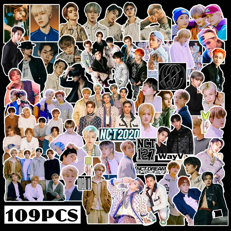 

109pcs/set Kpop NCT 127 WayV Character Sticker 2020 For Luggage Laptop Notebook Mobile DIY Stickers