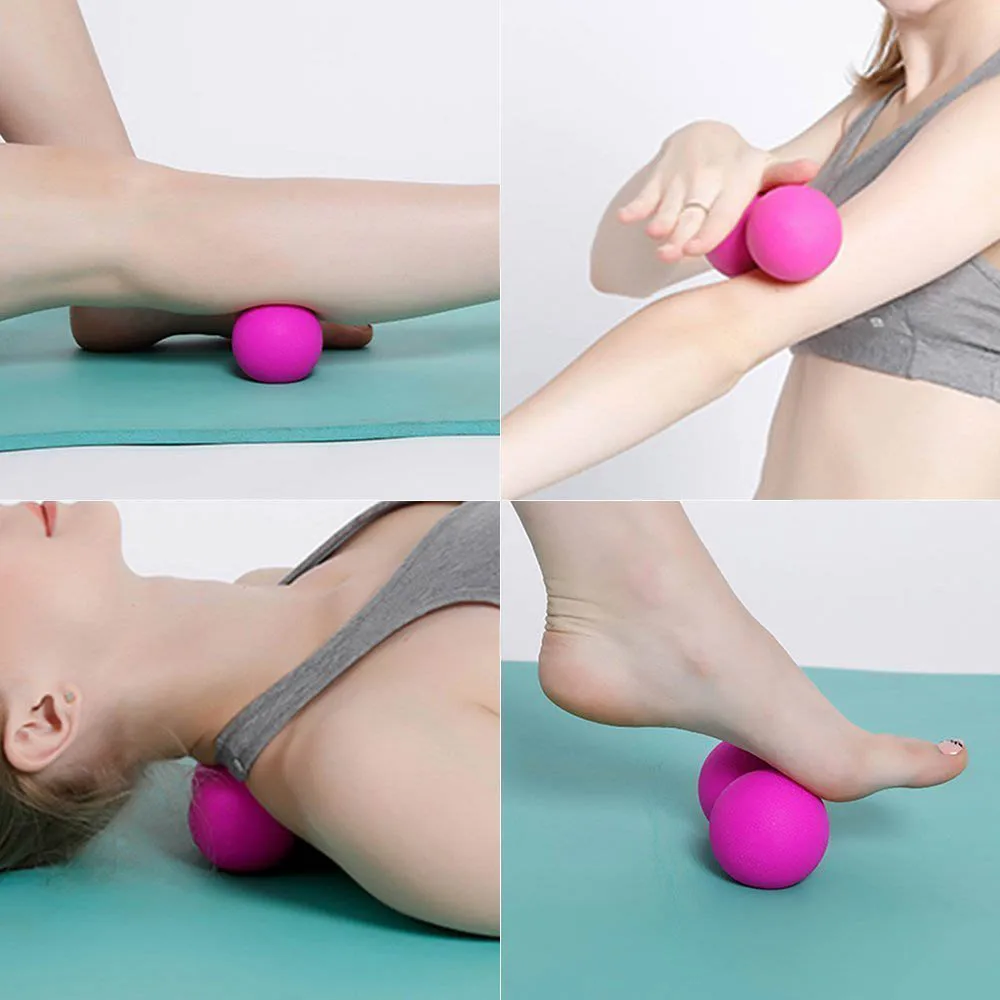 

Peanut Massage Ball Exercise Lacrosse Balls TPE Double Muscle Sports Gym Yoga Ball Trigger Point Therapy Myofascial Release