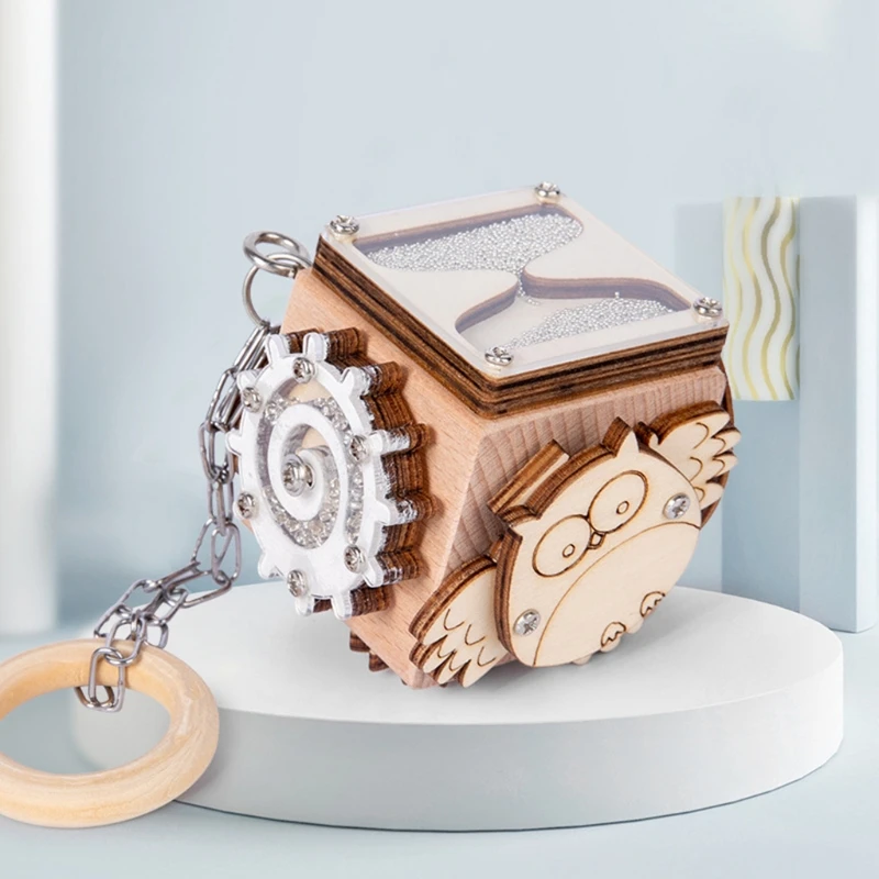 

W3JF Multifunctional Wooden Puzzle Board Montessori Cube Block with 6Side for Toddler