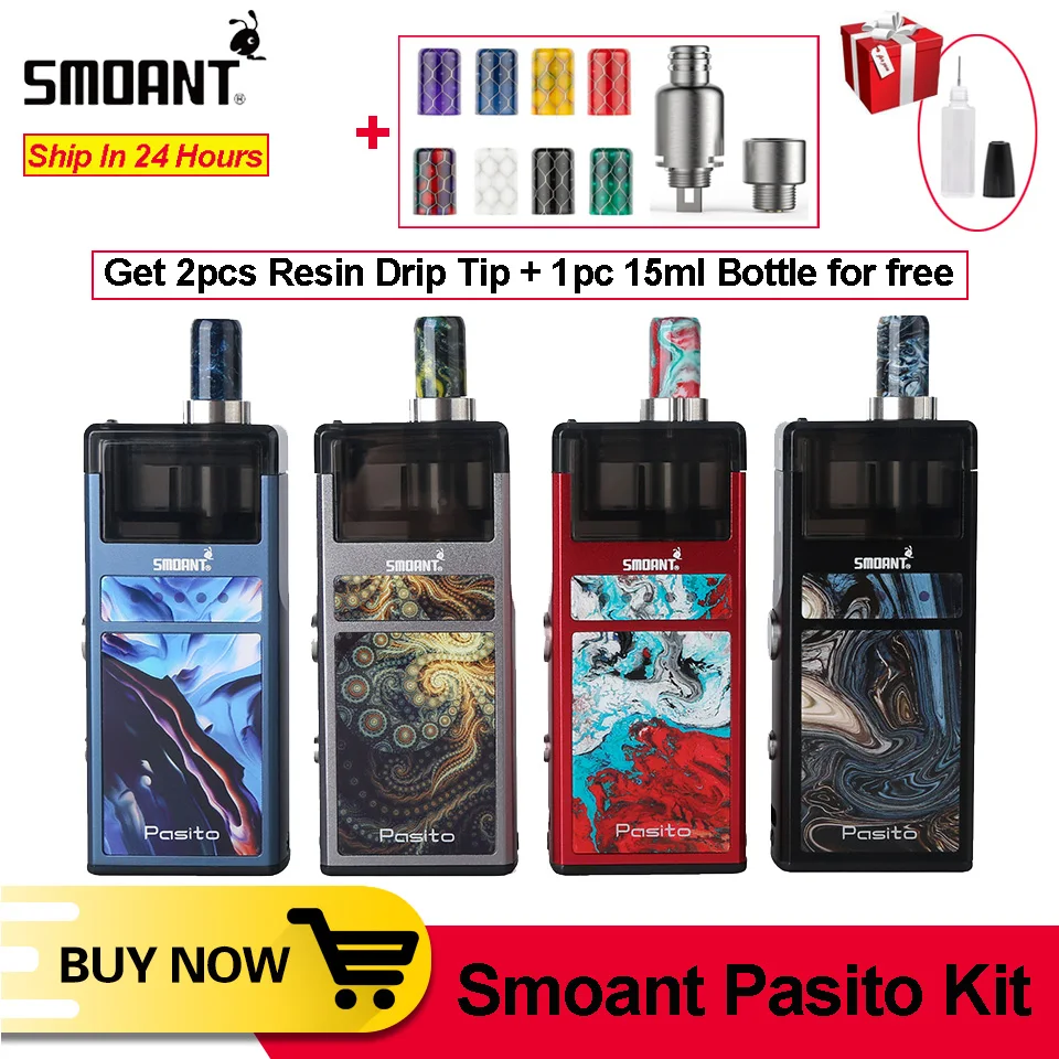 Электронная сигарета Smoant Pasito Vape Pod с катушкой RBA атомайзер 3 мл аккумулятор 1100 мАч