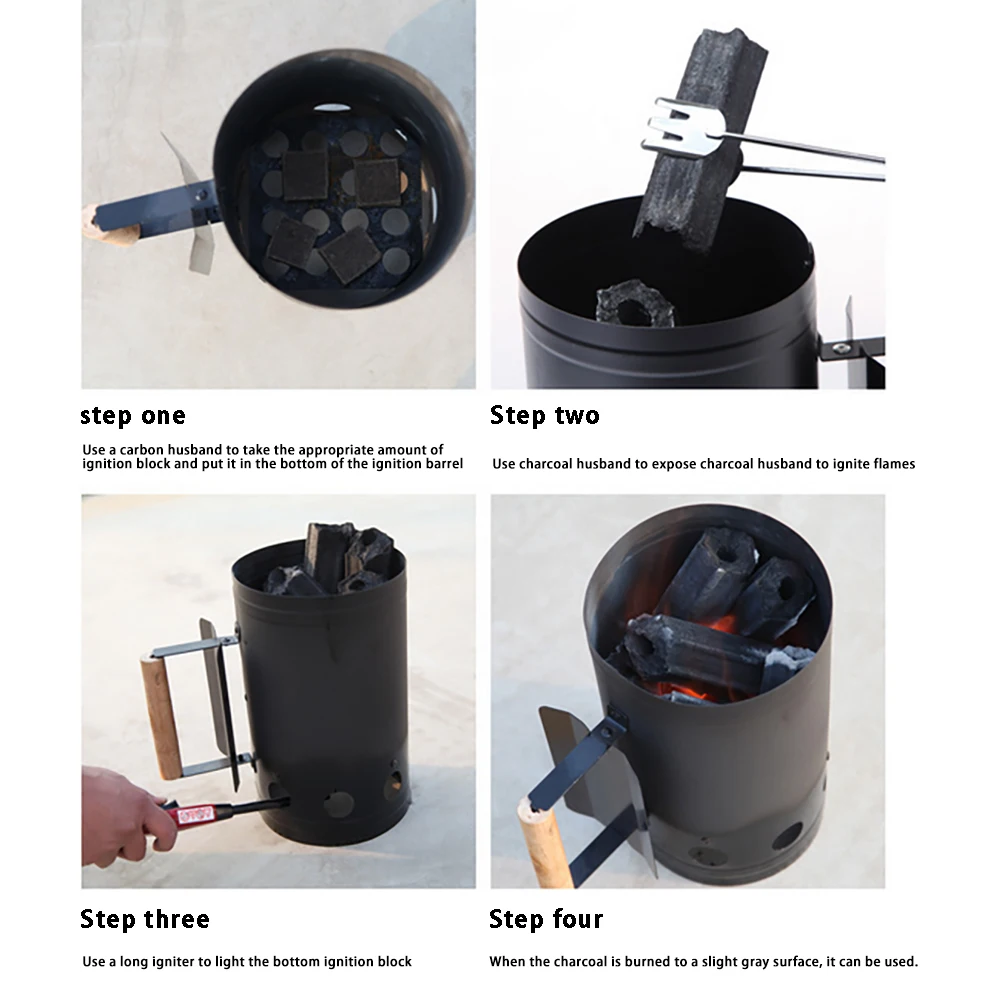 

Chimney Starter Barbecue Fire Starter Outdoor Cooking Charcoal Barrel