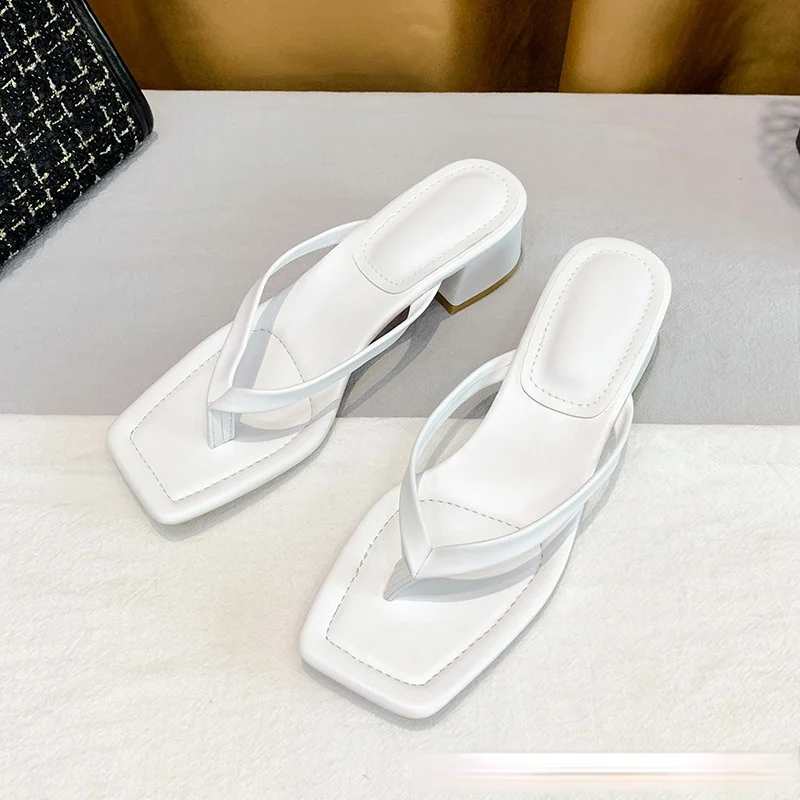 

Летние дизайнерские женские шлепанцы, повседневные женские сандалии на высоком каблуке, Повседневные Дышащие женские сандалии